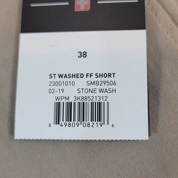 Swiss Tech Performance Shorts, Men 38, Khaki, Pockets, 10" Inseam, New with Tags - Picture 3 of 10